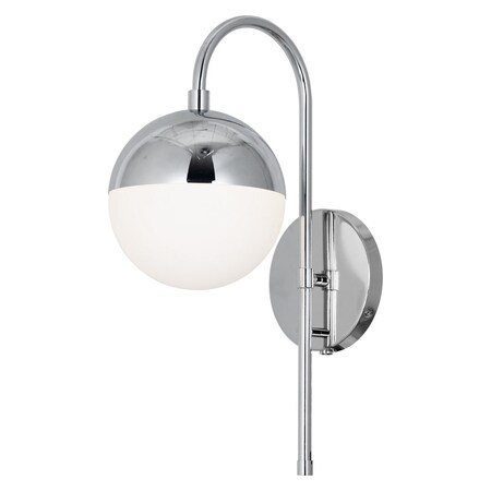 Dainolite DAY-71W 1LT Halogen Polished Chrome Wall Sconce
